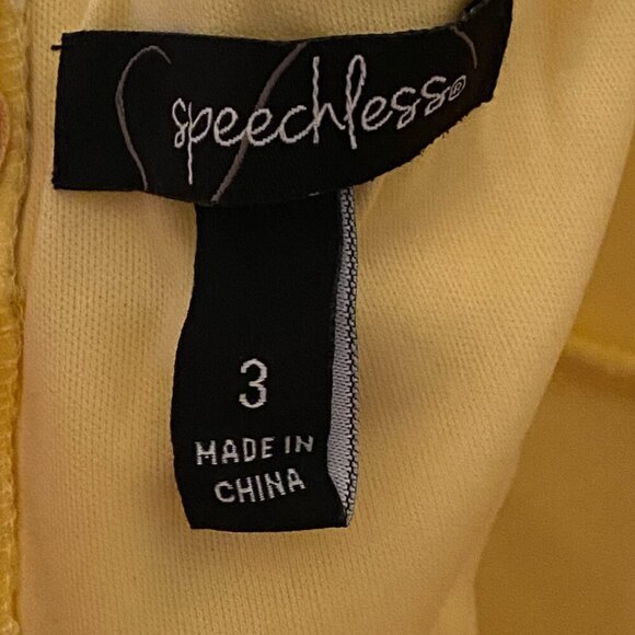 Speechless Sweetheart Yellow Ballgown Formal Dress Strapless Tulle Slip Size 3 - Picture 7 of 11